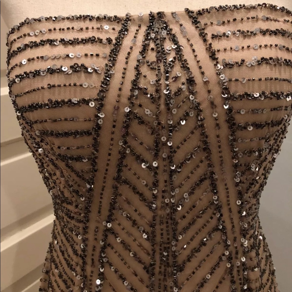 NWT Adrianna Papell Strapless Beaded Dress - Picture 2 of 3